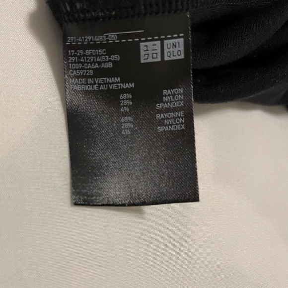 Uniqlo black sleeveless midi dress, XS - Picture 9 of 10